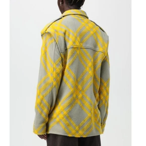 Burberry Check Plaid Pattern Wool Blend Jacket, Size 8 - Picture 3 of 16